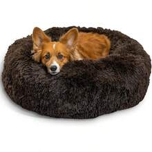 Best Friends By Sheri The Original Calming Donut Dog Bed – Washable Plush Pet Bed For Large Breeds Up To 100 Lbs, Shag Faux Fur, Taupe, Large (36" X 36") - Dark Chocolate Shag - 查看 10