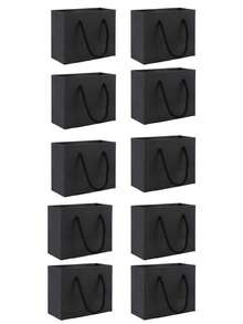 1/5/10入黑色牛皮紙禮品袋 素色小號便攜購物袋 適用精品店、婚禮、嬰兒派對、生日派對、禮物袋、伴娘袋、畢業典禮 - 彩色 - 查看 13