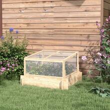 Outsunny 2In1 Wooden House Planter Box Natural - Natural Wood1 - View 2