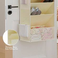 Shoe Storage Over The Door Shoe Organizer Hanging Closet Shoe Storage With Large Deep Pockets Fits 1624 Pairs Of Sneakers Sandals Boots Beige