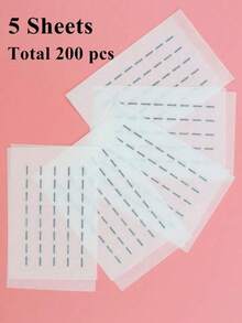 200 片无胶假睫毛簇自粘条，无需胶水，防水，可重复使用且粘性持久，睫毛延长工具，自粘簇睫毛条，睫毛胶水替代品，无胶睫毛簇，化妆工具，假睫毛簇胶条