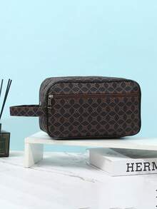 Nueva bolsa de tocador con estampado floral portátil, organizador de viaje de negocios, bolsa de maquillaje de gran capacidad para llevar en la mano, adecuada para el trabajo, los viajes, compacta y conveniente de transportar