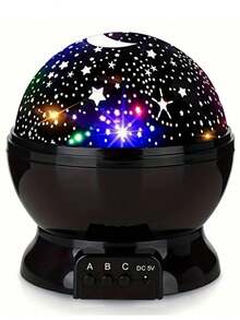 1 Stück LED Sternenhimmel Dekoleuchte, Kinder Schlafzimmer Projektionslampe, Märchentraum 7-Farbig LED Licht, mehrere wechselbare Lichtmodi, tragbar mit USB-Kabel, 360° drehbare Mond & Stern Projektionslampe, geeignet für Schlafzimmer, Partydekoration, Geschenk zum Geburtstag für Mädchen, Kinder & Erwachsene Gaming/Raumdekoration