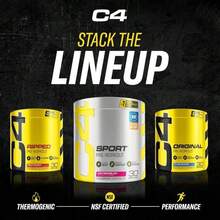 C4 Original Pre Workout Powder Fruit Punch - Vitamin C For Immune Support - Sugar Free Preworkout Energy For Men &Amp; Women - 150mg Caffeine + Beta Alanine + Creatine - 60 Servings - Flavor NameB - 查看 8