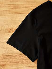 Camisetas femininas,Carnaval Cartoon & Letter Casual T-Shirt, Crew Neck Short Sleeves Slight Stretch Sports Tee, Women's activewear & Music Festival graphic