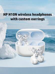 HP 夹耳式蓝牙无线耳机，带 TWS 立体声、ENC 通话降噪、IPX4 防水、5.4 自动配对耳机、带麦克风触控的无线耳机（适用于 Android 和其他系统）、带麦克风的游戏耳机和扬声器，是送给学生和办公室工作人员的绝佳节日母亲节礼物 - 套裝 - 查看 11