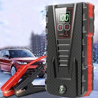 Car Jump Starter - LED Flashlight & Car Battery Charger - Emergency LED Light - For Automotive, Motorcycle, Trucks, SUV - For Car Owners & Emergency Preparedness - Perfect Gift For Roadside Assistance, 160*87*35mm