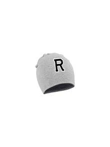 1pc Infant Letter Print Knit Hat, Newborn Hospital Hat, Suitable For Baby Boys And Girls Daily Warmth And Discharge - Grey - View 8