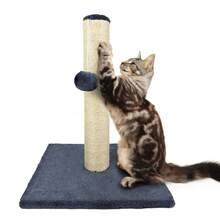 EFAN 40 Cm Tall Pet Cat Scratching Board, Entertainment Toy For Cat, With Hemp Rope And Soft, Smooth Plush Covering, Vertical Scratching [Fully Extended], Modern And Stable Design, Specially Designed For Cats. - Dark Grey - View 8
