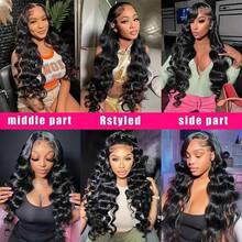 NARNI 34 Inch Wear And Go Glueless Wigs Human Hair 250% Density Pre Plucked Pre Cut 6x4 HD Body Wave Lace Closure Wigs Human Hair For Women 5x5 Glueless Human Hair Wig Wear To Go Natural Black - Natural Black - View 6