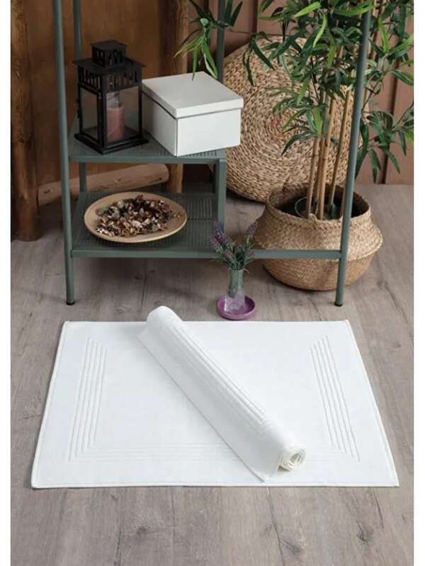 2er-Pack Fußtücher - 50x70 cm | 100% Baumwolle, weich & saugfähige Badematte - HERGESTELLT IN DER TÜRKEI