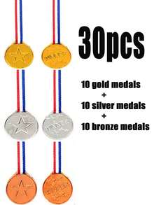 10 medalhas de incentivo ao aluno, medalhas de motivação para vencer competições, usadas para festas, salas de aula, recompensas de competição