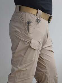Mens Waterproof Cargo Pants Elastic Multiple Pocket Military Male Trousers Outdoor Joggers Pant Plus Size Tactical Pants Men - 卡其色 - 查看 2