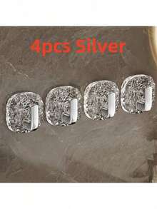 4 Transparent Glacier Hooks, With A Light Luxury And High-End Feel, Are Suitable For Various Scenarios: Kitchen, Wardrobe, Wall, Door, Bathroom. They Can Be Used To Hang Towels, Jackets, Hats, Scarves, Spatulas, Etc., Allowing You To Easily Enjoy The Fun Of Storage,Friend Gifts, Female Gifts, Halloween Supplies, Travel Supplies, Christmas Supplies
