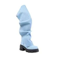 Women Mid Calf Slouchy Boot Fashion Detachable Shoes - 紅色 - 查看 8