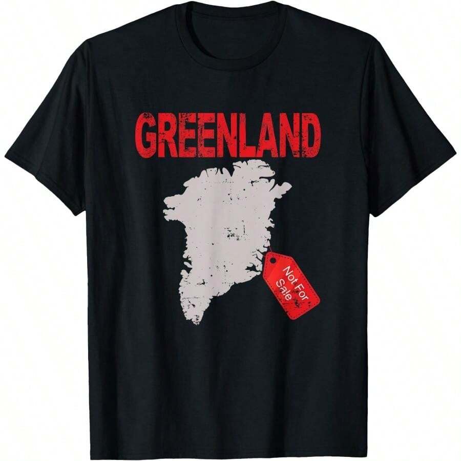 Greenland Is Not For Funny Anti T-Shirt , Unisex Tee - Black - View 1