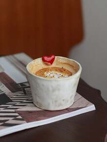 350ml 3D心形陶瓷茶杯碟套装，不对称3D手工心形马克杯，窑烧陶瓷下午茶杯，情侣马克杯咖啡杯碟套装，情人节/婚礼礼物杯，拿铁杯，早餐杯，陶瓷杯 - 彩色 - 查看 7