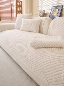 1 husă de pernă de canapea din pluș cald, pernă de șezut minimalistă modernă, husă de canapea rezistentă la praf și lavabilă, moale și rezistentă la decolorare, potrivită pentru animale de companie, se potrivește canapelei în formă de L și canapelei cu 1/2/3/4 locuri, potrivită pentru dormitor, birou, living