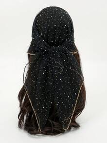 1pc Rhinestone Bandana Scarf, Stylish Headscarf, Shiny Headwrap For Dress - Multicolor - View 2