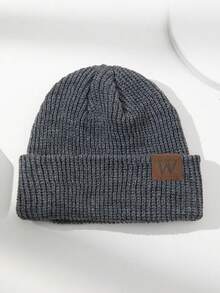 2 chiếc mũ len nam bằng da có họa tiết quả bí ngô, mềm mại, thời trang, ấm áp, phù hợp cho trang phục thường ngày mùa thu/đông, trang trí mùa thu, mùa hè, đi biển, kỳ nghỉ. - Đen + Xám đậm - Xem 3