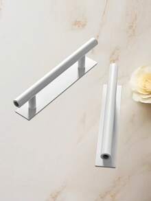 1pc Drill-Free Self-Adhesive Drawer Door Handle, Suitable For Furniture Cabinet Doors, Kitchen Cabinet Doors, And Drawers. It Can Be Used On Various Cabinets/Drawers/Lockers. - Multicolor - View 8