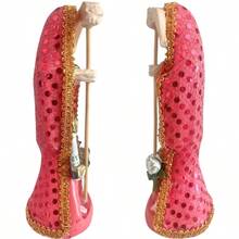 Santa Muerte Rosa 15 cm Vestida + Veladora De Gel Santa Muerte Dominadora - Atracción de una Persona Hacia Ti, Dominio Sobre Una Situación o Persona, Control - Rosa - Ver 4