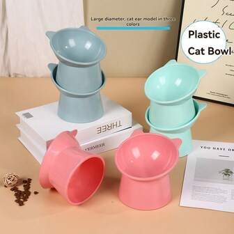 Pet Cat/Dog Slanted Bowl With Spine Protection, Anti-Tipping