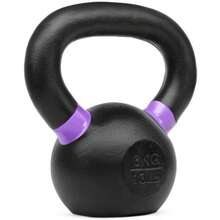 Powder Coated Cast Iron Kettlebell Strength Training Kettlebells Weight Set For Full Body Workout, Home Gym - B - Purple - 6 KG / 13 LB - View 2