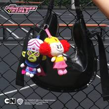 THE POWERPUFF GIRLS 新品飞天小女警毛绒玩具电影反派公主莫巴克斯和莫乔毛绒钥匙扣女孩圣诞礼物 15 厘米柔软可爱的毛绒玩偶 - 彩色 - 查看 5
