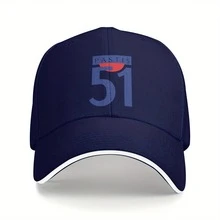 51 Pastis Vintage Casual Sandwich Baseball Cap - Black With Colorful "51" Design, Lightweight Polyester, Hand Washable, Perfect For Mardi Gras, Valentine'S Day, Thanksgiving, Everyday Cap|Vintage Style Cap|Polyester Fiber Cap - Màu xanh hải quân - Xem 8