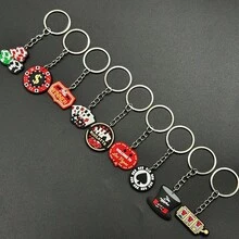 9 peças chaveiro fofo de desenho animado dentista série de dentes, decorações de pingente de bolsa da moda, pequenos presentes criativos