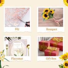 1pc Rose Gold Table Runner - Shimmery Mesh Runners For Wedding Bride Shower, Baby Shower, Christmas, Birthday Party - Multicolor - View 7