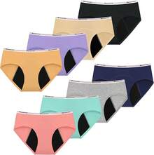 Teens Girls Period Underwear Kids Period Panties Menstrual Leakproof Protective Underwear For Teens Cotton Briefs - 顏色-4 - 查看 1