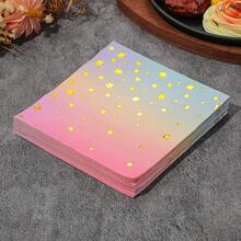 20 pièces/40 pièces/60 pièces/80 pièces/100 pièces Serviettes en papier étoiles en feuille 2025 Nouvelle, 25 x 25 cm - Serviettes en papier décoratives pour mariage, anniversaire, jardin, restaurant, cuisine, café