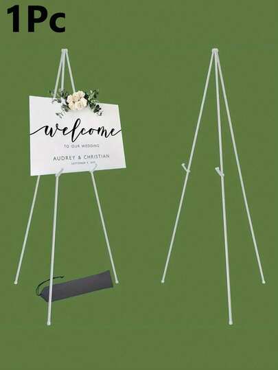 Soporte de exhibición de caballete 2025 Instant Floor Poster Ligero y plegable, portátil, cartel de boda, cartel de exhibición, soporte para cartel de exhibición, soporte de exhibición de caballete con bolsa, con base de trípode de acero negro que soporta 5 libras