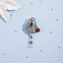 1pc Halloween "Cute Ghost Drink Can Cap" Acrylic Badge Halloween Accessories, Halloween Accessories
