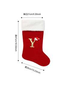 Large Christmas Stocking, Christmas Decoration English Letter Small Pendant, Letter Socks, Cartoon Gift Bag For Children