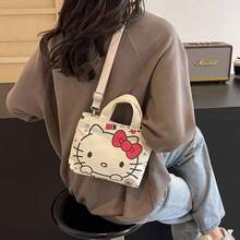 Sanrio Sanrio, Cartoon Cute Hello Kitty Shoulder Bag, Stylish And Casual, Large Capacity, Suitable For Daily Commute As A Handbag Or Cross-Body Bag For Office Workers.