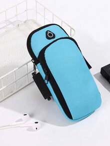 Water-Resistant Running Armband With Phone Holder & Earphone Jack, Lightweight Sports Arm Pouch With Adjustable Strap For Jogging, Gym, Cycling, Hiking, Camping, Travel, Outdoor Workout, Daily Commute, Summer Fitness, Holiday Essentials, Gift For Men & Women