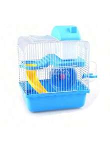 Hamster Villa, Hamster Supplies, Double-Decker Hamster Cage, Hamster Castle - Blue - View 8