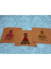 Kit com 24 Panos de Prato Bainha Guardanapo Estampado 0,45cm x 0,75cm 100% Algodão - Multicolorido - Visão 5