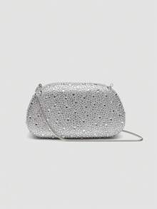 1 Piece Acrylic Clutch Bag, For Valentine's Day, Comfortable And Fashionable, Elegant Handbag, Personalized Gift Option, 2025 Accessory, Fashion Style Suitable For - 銀色 - 查看 5