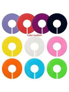 10pcs Reusable Wardrobe Dividers, Closet Organizer Labels, Space-Saving Wardrobe Partitions, Round Clothing Size Separators, Suitable For Retail Stores And Home Use - Multicolor - View 9