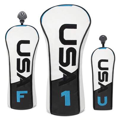 时尚高尔夫球杆头套；高尔夫配件，采用防尘耐用材料制成，为高尔夫球杆提供最佳保护