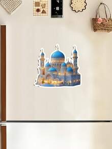 1 件沙特阿拉伯国庆亚克力冰箱贴，磁性，适用于冰箱、汽车、笔记本电脑、头盔等，采用标志性天际线设计，室内装饰，适合作为新年和节日礼物 - 多色B - 查看 9