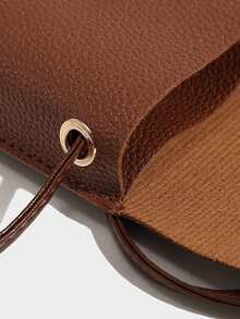 Ví đựng điện thoại nữ thời trang mới, dung lượng lớn, kiểu dáng thường ngày, đa năng, phối màu tương phản, thanh lịch, sang trọng, phù hợp cho nữ công sở, sinh viên và sử dụng hàng ngày. Ví nữ mùa thu, ví cầm tay. - màu nâu - Xem 5