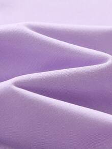 Teen Girl Milk Tea Donut Pattern Printed Warm Loose Oversized Hooded Sweatshirt - Comfortable Long-Sleeved Casual Pullover, Machine Washable, Daily Essential, Loose Style, Suitable For School, Vacation, Shopping, Sports And Other Occasions - Purple - View 4