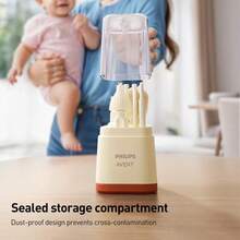 Philips Avent Juego de 6 en 1 de cepillos limpiadores de biberones Avent - Kit de limpieza de biberones con cepillo de silicona, juego portátil de cepillos para biberones, cepillo de limpieza de silicona, juego de cepillos de limpieza específicos para recién nacidos