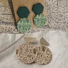 Stensil Sablon Tanah Liat Polimer dengan Pola Geometris/Kepingan Salju/Balon Udara Panas/Kucing Lucu, Cocok untuk Produksi Tanah Liat Polimer, Stensil Sablon Tanah Liat - MultiWarna - View 7