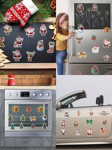 50 Stücke Weihnachts-Themen Aufkleber, PVC Aufkleber, Handyhüllen, Laptops, Wasserflaschen, unregelmäßig geformte selbstklebende Einweg-Feiertags-Dekorationen, Weihnachts- und Neujahrgeschenke